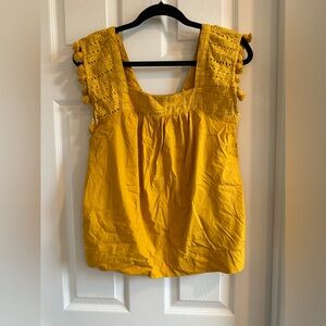 Mustard Yellow Sleeveless Women's Top